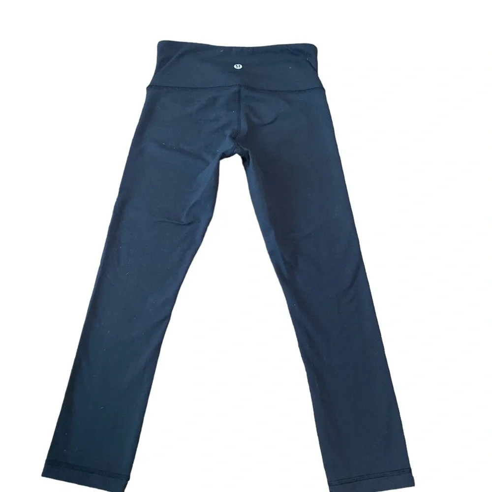 LULULEMON | Wunder Under  Mid Rise  Crop  - Black Sz‎ 2